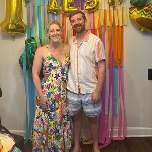 J.Crew Cotton Poplin Tiered Button Up Dress in Vibrant Garden